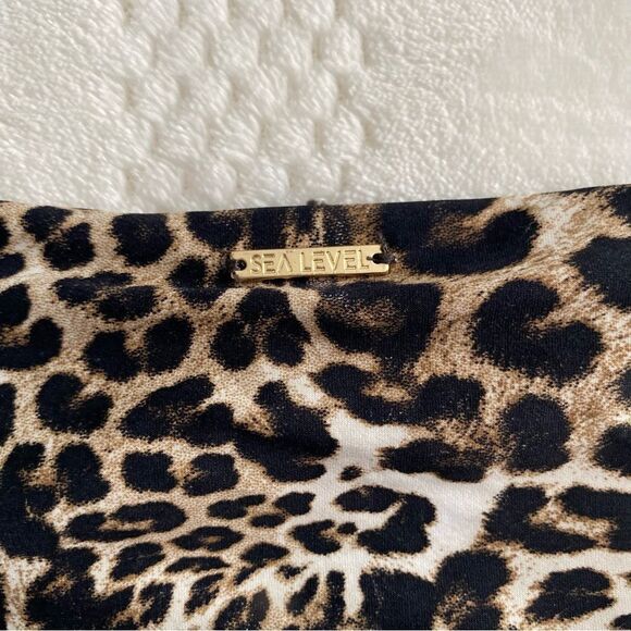 SEA LEVEL Bikini Leopard Print Australia Black Brown US Size 12 - Picture 9 of 13